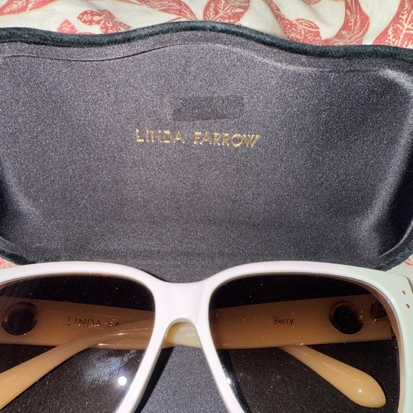 Linda Farrow white & Cream Sunglasses - Picture 7 of 9